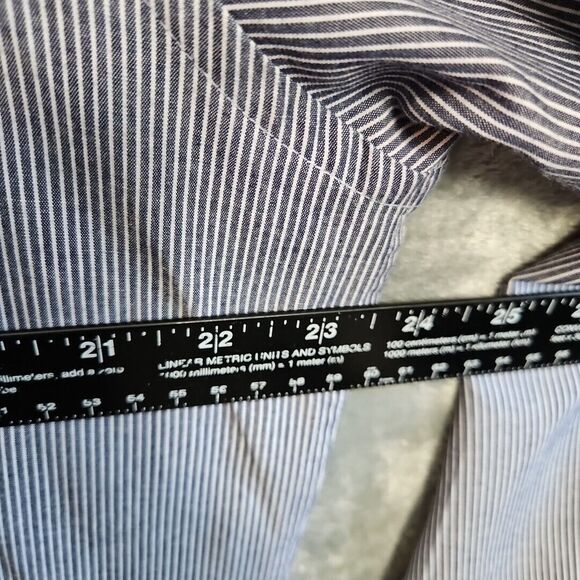 Damonte Couture Collection Men's dress Shirt 16.5  (Lg) gray white Vintage - Picture 5 of 10